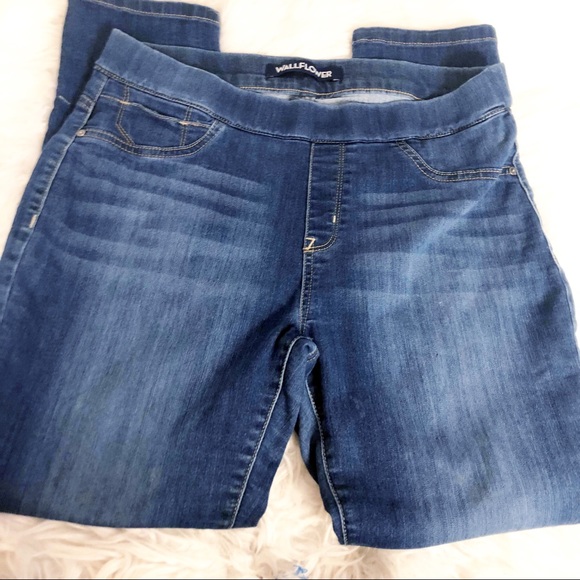 Wallflower Pull On Elastic Skinny Jeans L - Picture 2 of 6